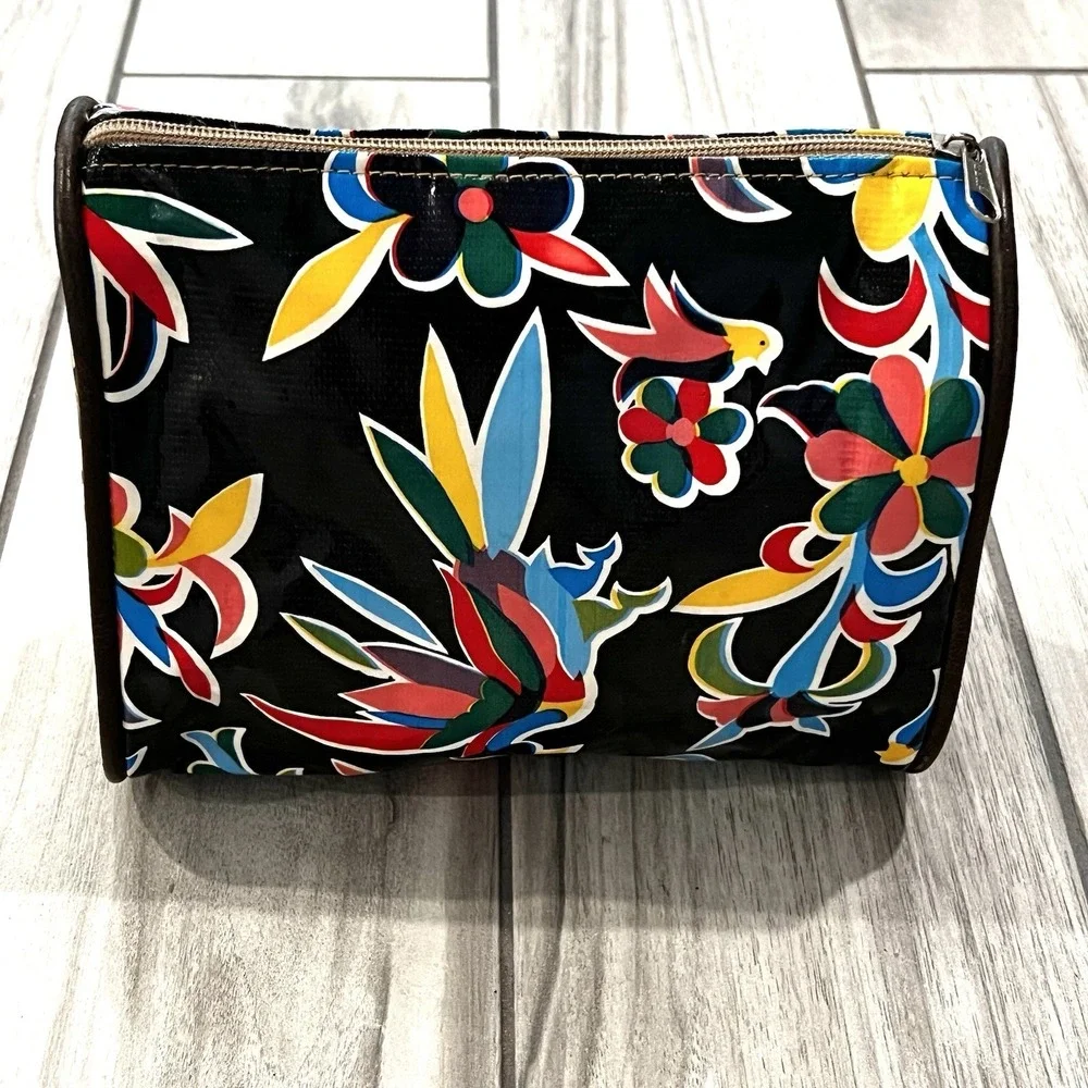 NWOT Consuela Diego & Mona Leopard Oilcloth Travel Makeup Bag Rare Retired
